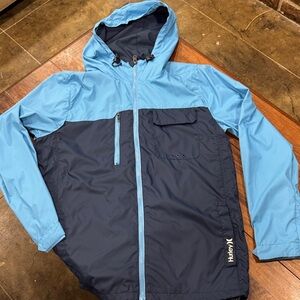Hurley Mens Blue Hooded light Jacket